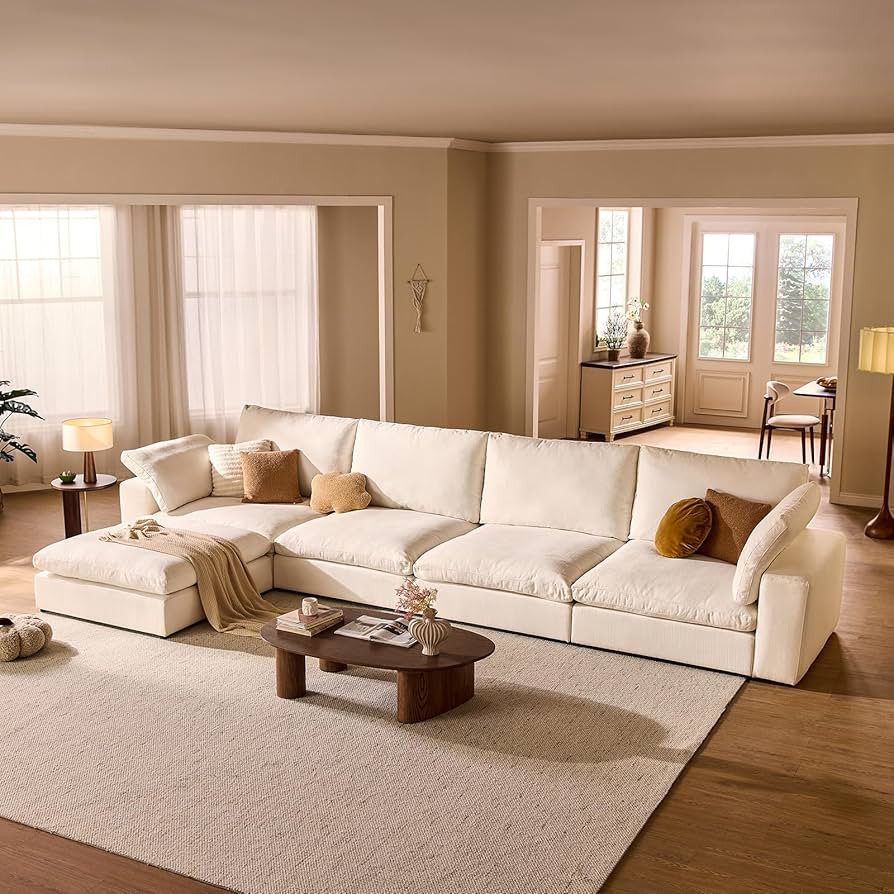 Cushari Cloud Modular Sectional Sofa Oversized Cloud Couch with Deep Seat Modern Comfy Couches wi... | Amazon (US)