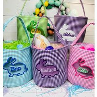 Personalized Easter Basket/Easter Bunny Basket/Custom Baskets /Boy Girl Blue, Pink, Purple, Green | Etsy (US)
