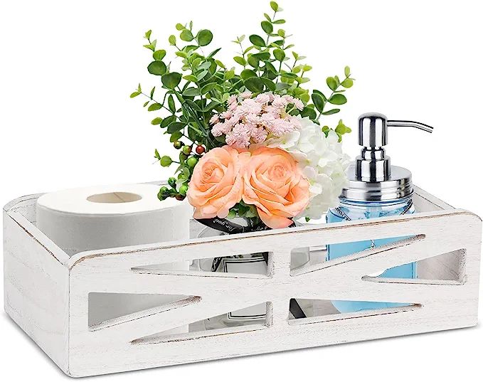 Amazon.com: Bathroom Decor Box Toilet Paper Holder, Rustic Wooden Toilet Tank Box , Farmhouse Ove... | Amazon (US)