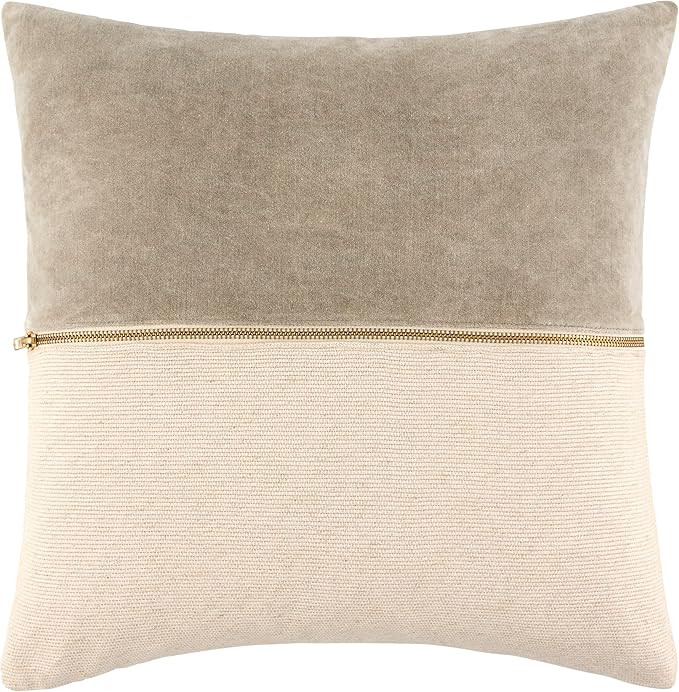 Livabliss x Galey Alix San Marco Modern Throw Pillow, 20" L x 20" W, Olive/Beige | Amazon (US)