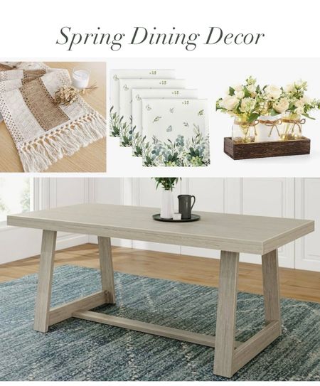 Dining room decor, modern farmhouse dining table, spring decor, tabletop decor 

#LTKSeasonal #LTKhome #LTKstyletip