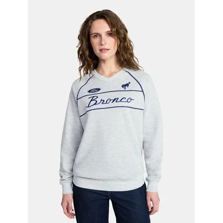 Ford Bronco Women s Front Back Graphic Sweatshirt with Long Sleeves Sizes XXS-XXL | Walmart (US)