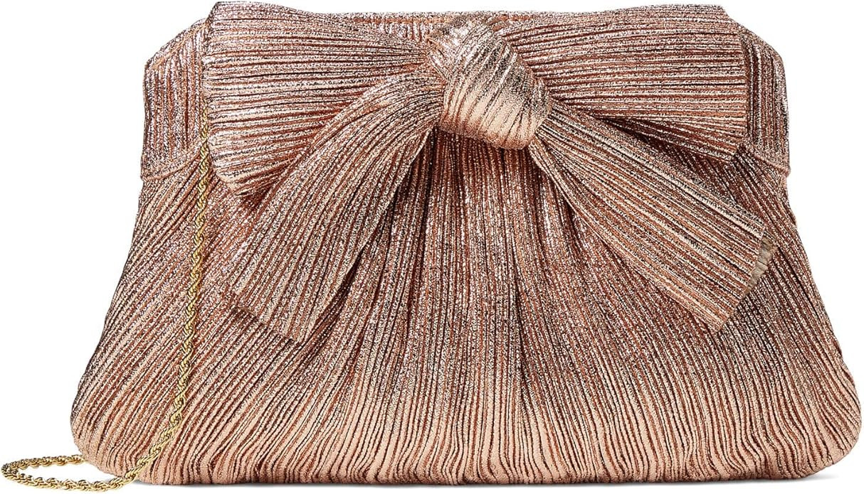 Loeffler Randall Rayne Pleated Frame Clutch with Bow Dune One Size | Amazon (US)