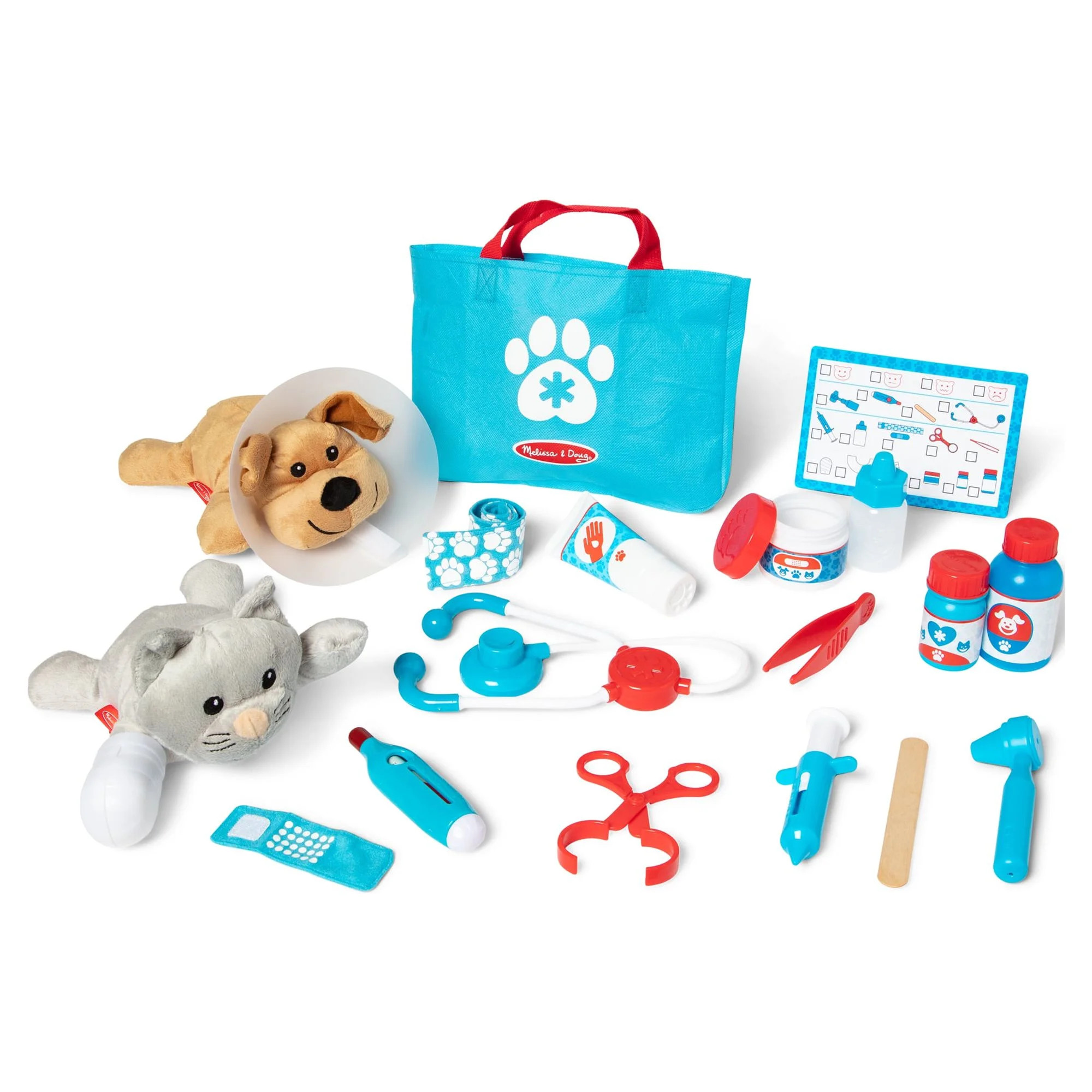 Melissa & Doug Examine and Treat Pet Vet Play Set (24 pcs) | Walmart (US)