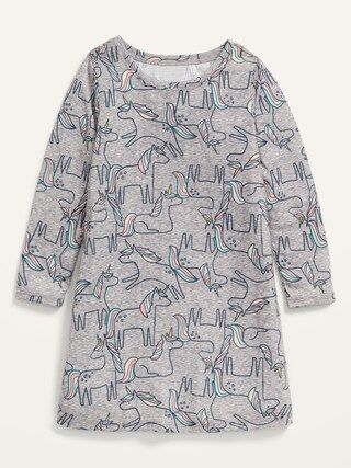 Printed Long-Sleeve Nightgown for Toddler Girls | Old Navy (US)