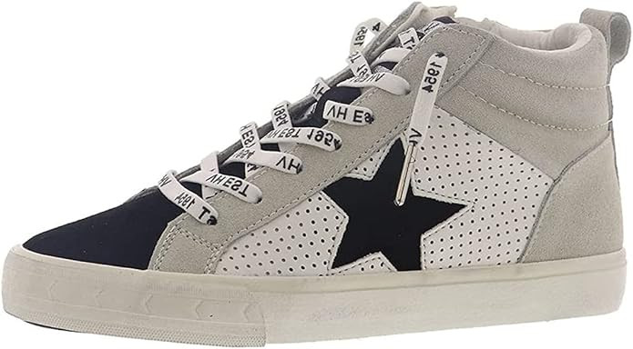 VINTAGE HAVANA Womens Lester Star Perforated High Sneakers Shoes Casual - Grey | Amazon (US)