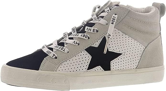 VINTAGE HAVANA Womens Lester Star Perforated High Sneakers Casual Shoes Casual - Grey | Amazon (US)