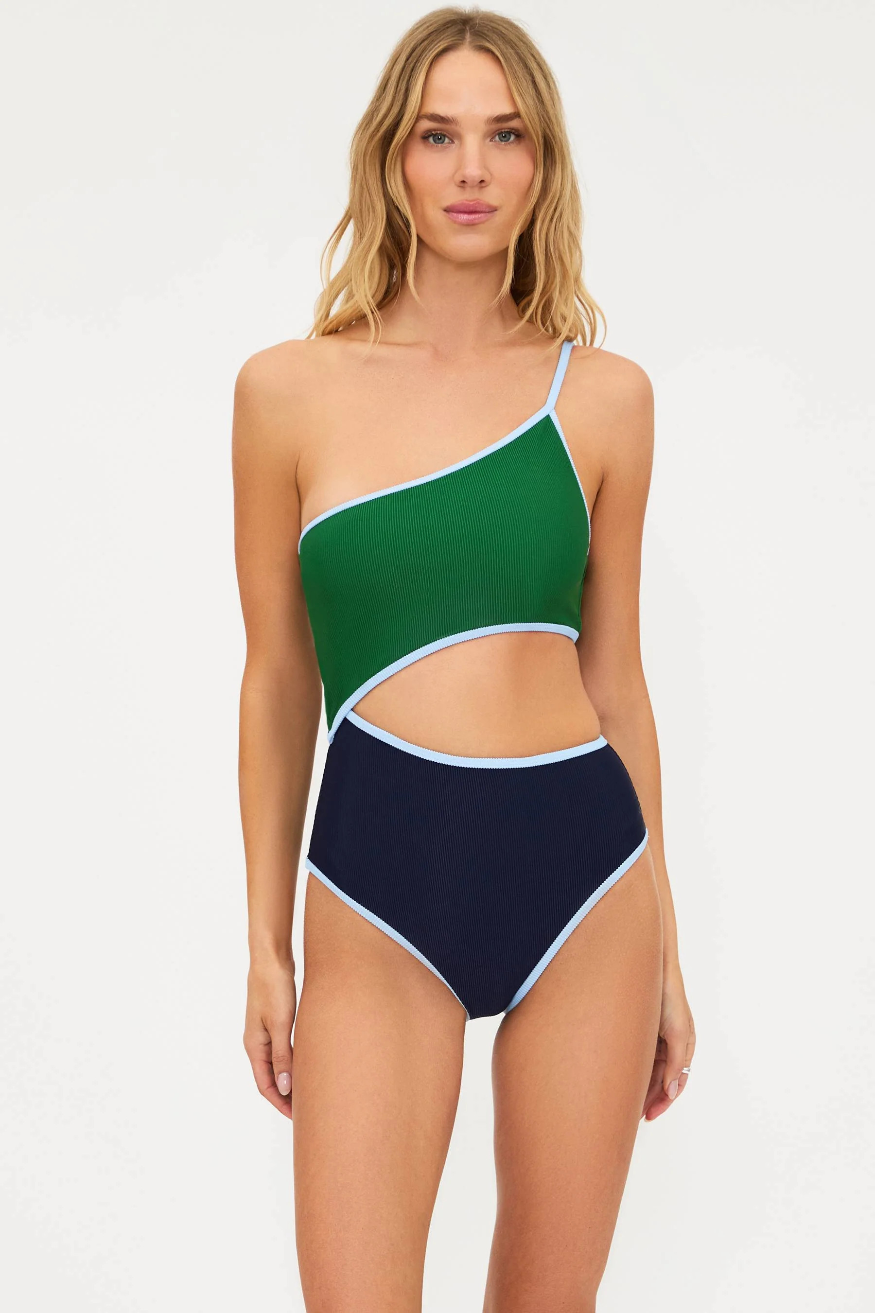 Liora One Piece Ivy Colorblock | Ribbed One Piece Swimsuit | Beach Riot | Beach Riot