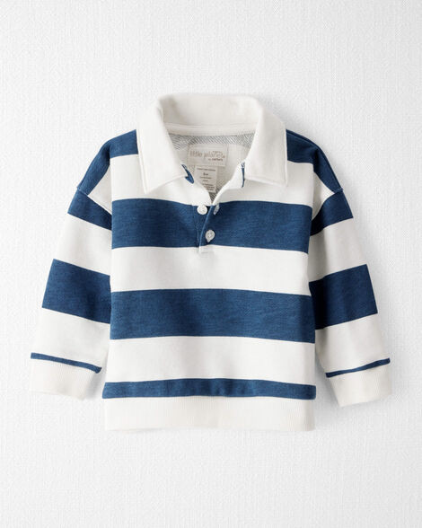 Baby Organic Cotton Henley Top in Stripes | Carter's Inc