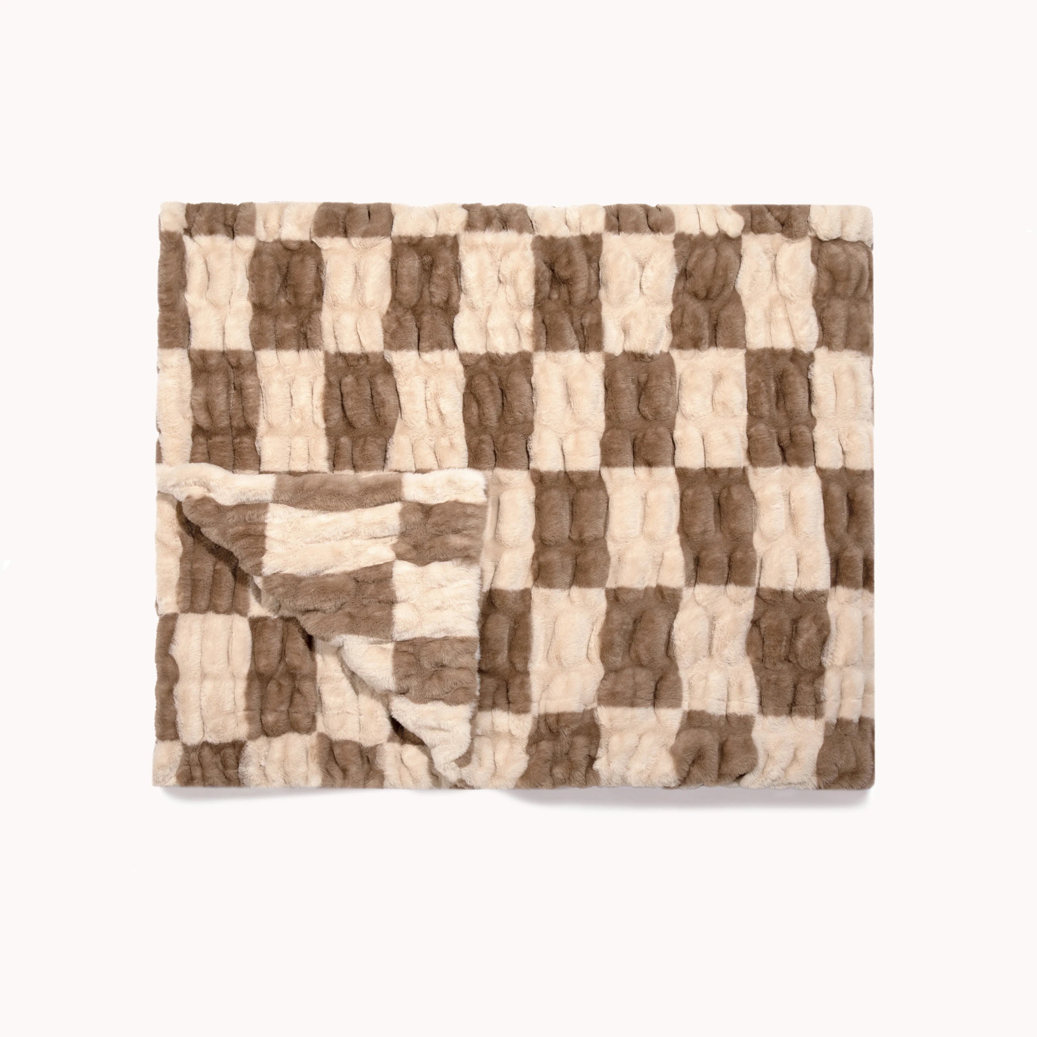 Mocha Check Baby | Lola Blankets