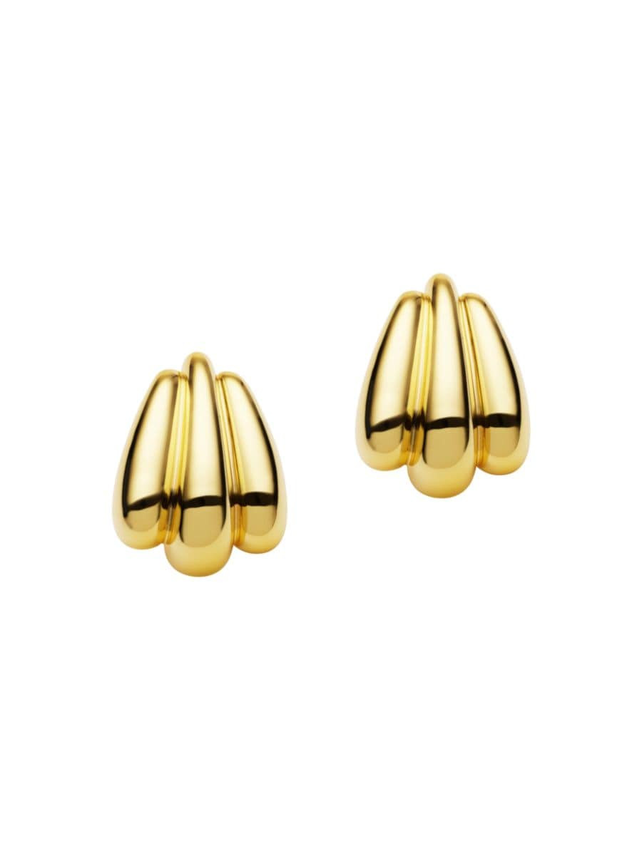 Zagora Quinnie Fluted 24K-Gold-Plated Drop Earrings | Saks Fifth Avenue