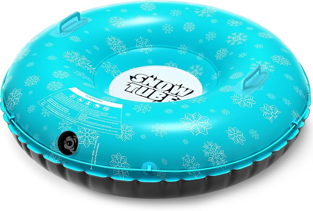 Amazon.com : QPAU Snow Tube, 48 inch Inflatable Snow Sled for Kids and Adults, Heavy Duty Thicken... | Amazon (US)