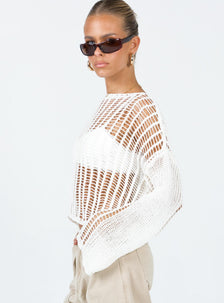 The Kennedy Sweater White | Princess Polly US