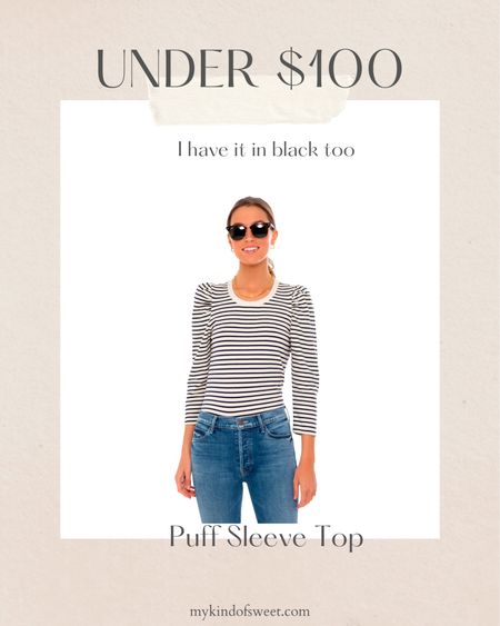 The puff on these sleeves are just perfect, I have it in the stripes and black 

#LTKFind #LTKstyletip #LTKunder100