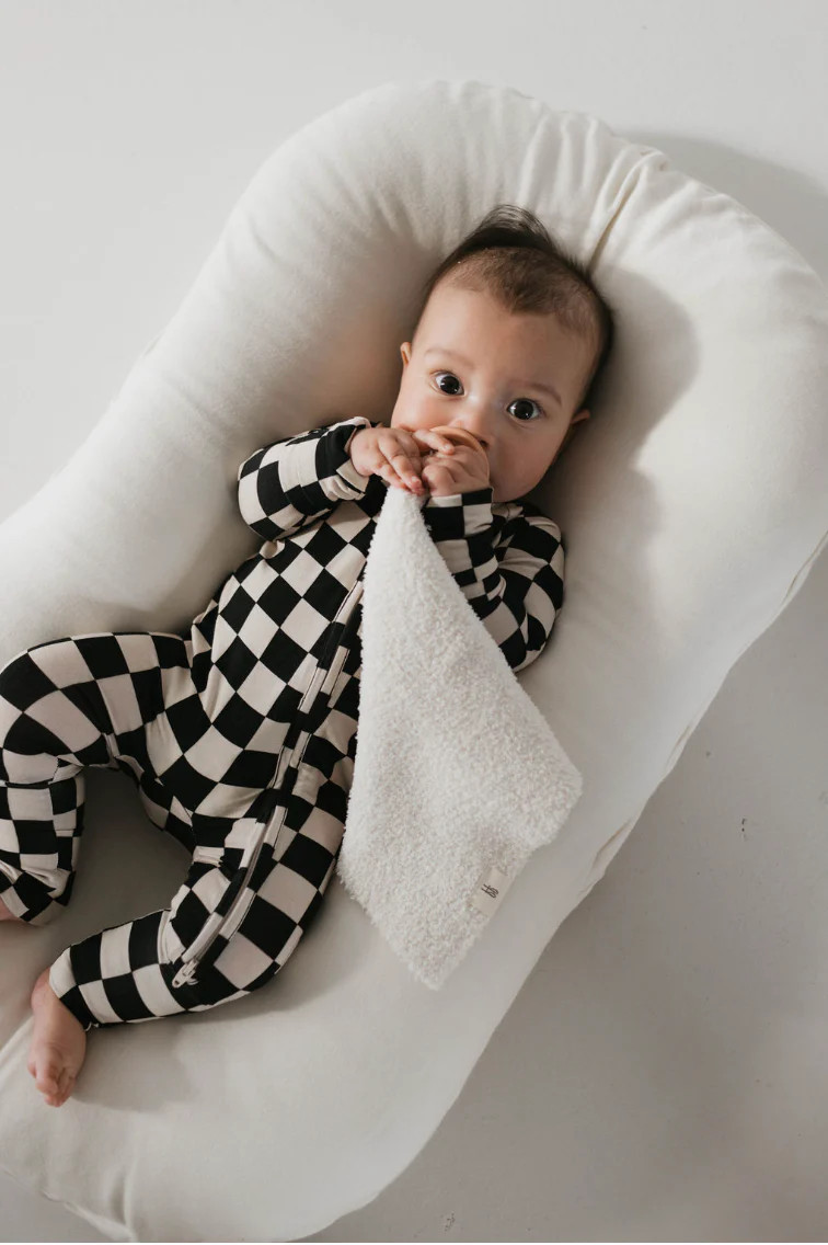 Black Checker | Bamboo Zip Pajamas | Forever French