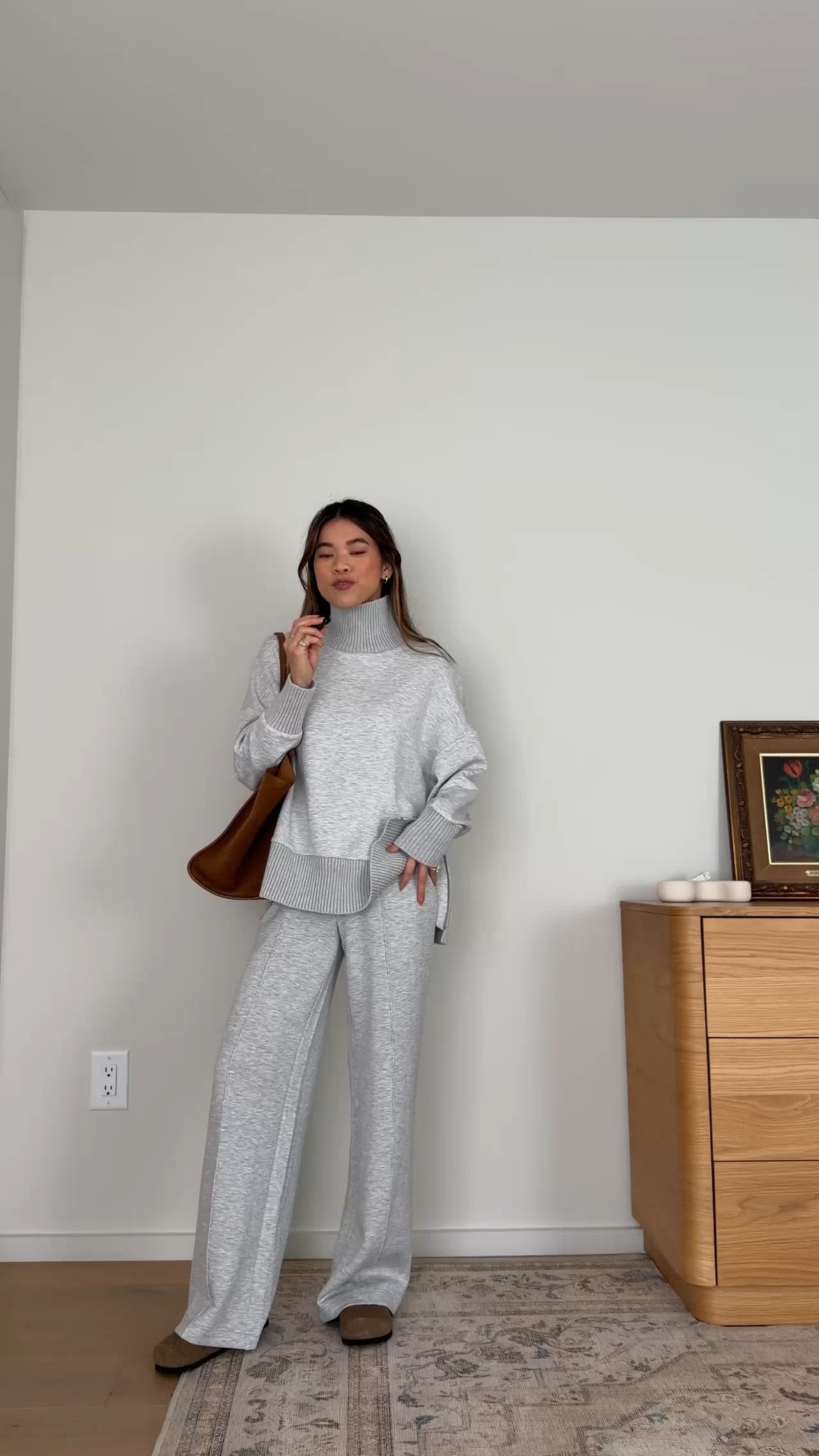 I love the turtleneck style on this @Varley top!

Sizing info: 
-Varley Barker High-Neck Sweat (Size XS in Light Grey Marl) 
-Varley The Wide Leg Pant 28" (Size XXS in 28” inseam in Light Grey Marl)

petite fashion, get dressed with me, outfit inspiration, ootd, nashville outfit, Nashville influencer, petite style, vacation style, casual outfits, mom style, petite pants, fall outfits, fall outfit info, fall pants, fall outfit idea, fall top, fall sweater, fall shoes, Varley, Varley tryon, Varley unboxing, Varley for petite, sweat sets, cozy matching set

#LTKootd #LTKSeasonal #LTKPetite