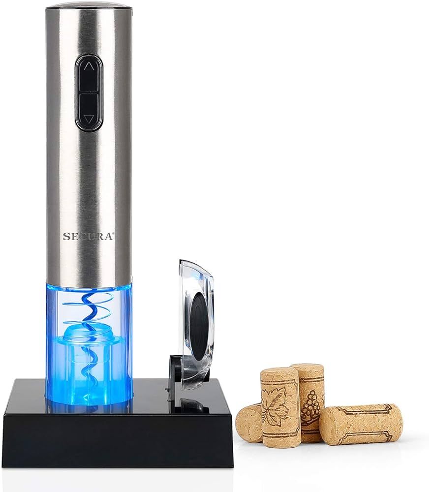 Secura Electric Wine Opener, Automatic Electric Wine Bottle Corkscrew Opener with Foil Cutter, Re... | Amazon (US)