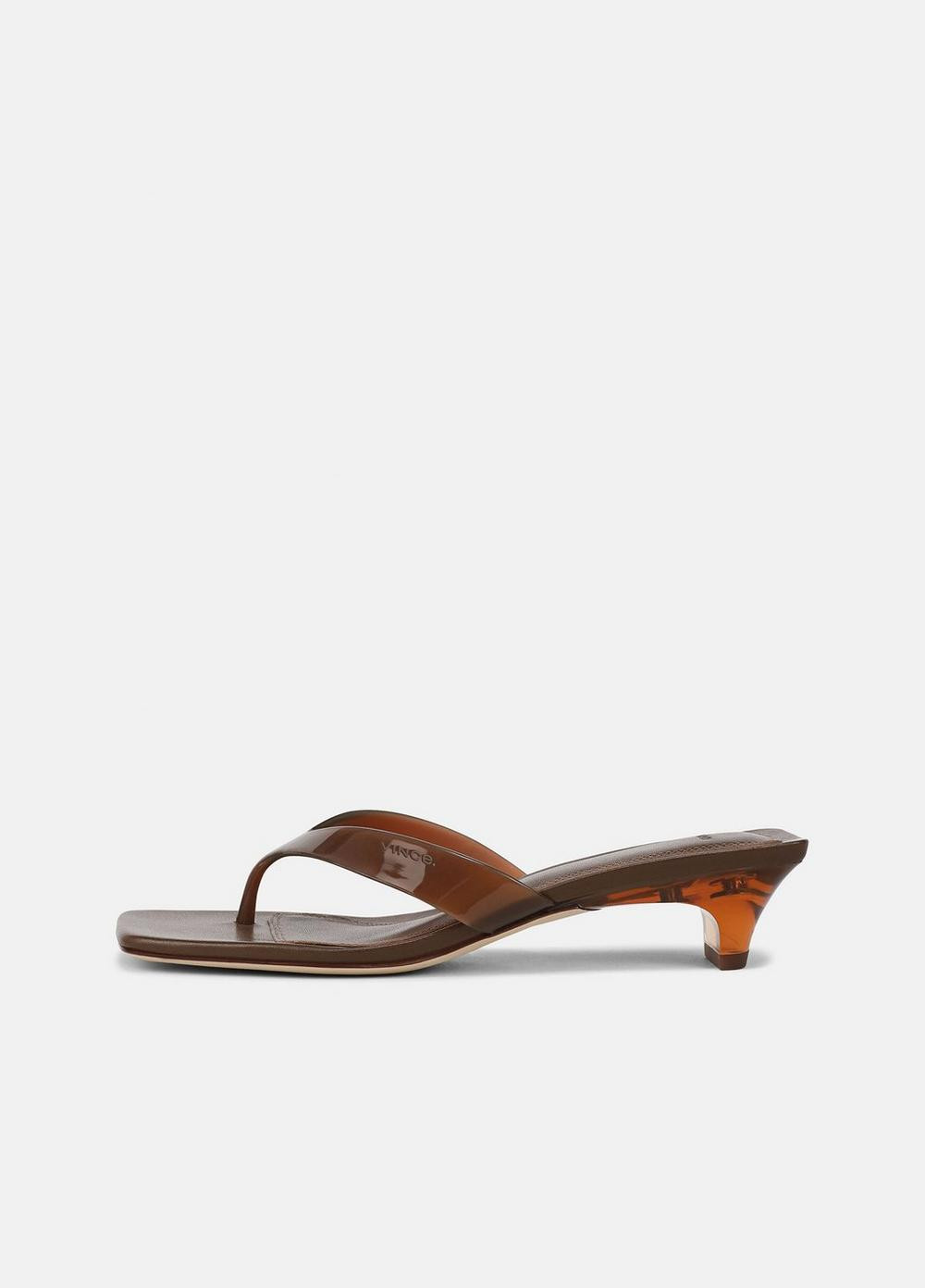 Women's San Juan Jelly Heeled Thong Sandal, Saddle, Size 6 Vince | Vince LLC