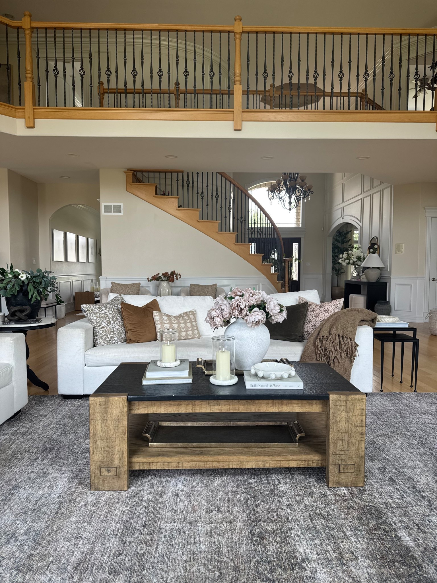 Neutral, earthy great room views! 

#coffeetable #homedecor #neutraldecor #rug #livingroom #greatroom #sofa #neutralhome 

#LTKHome #LTKSeasonal #LTKSaleAlert