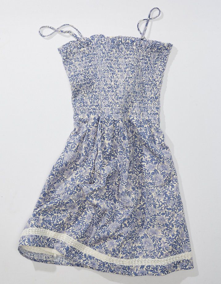 AE Smockin' On Sunshine Strapless Dress | American Eagle Outfitters (US & CA)