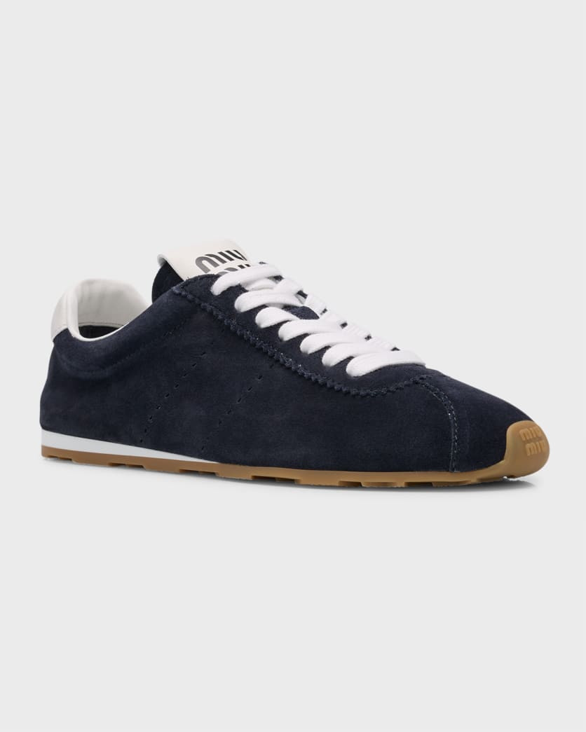 Suede Bicolor Retro Trainer Sneakers | Neiman Marcus