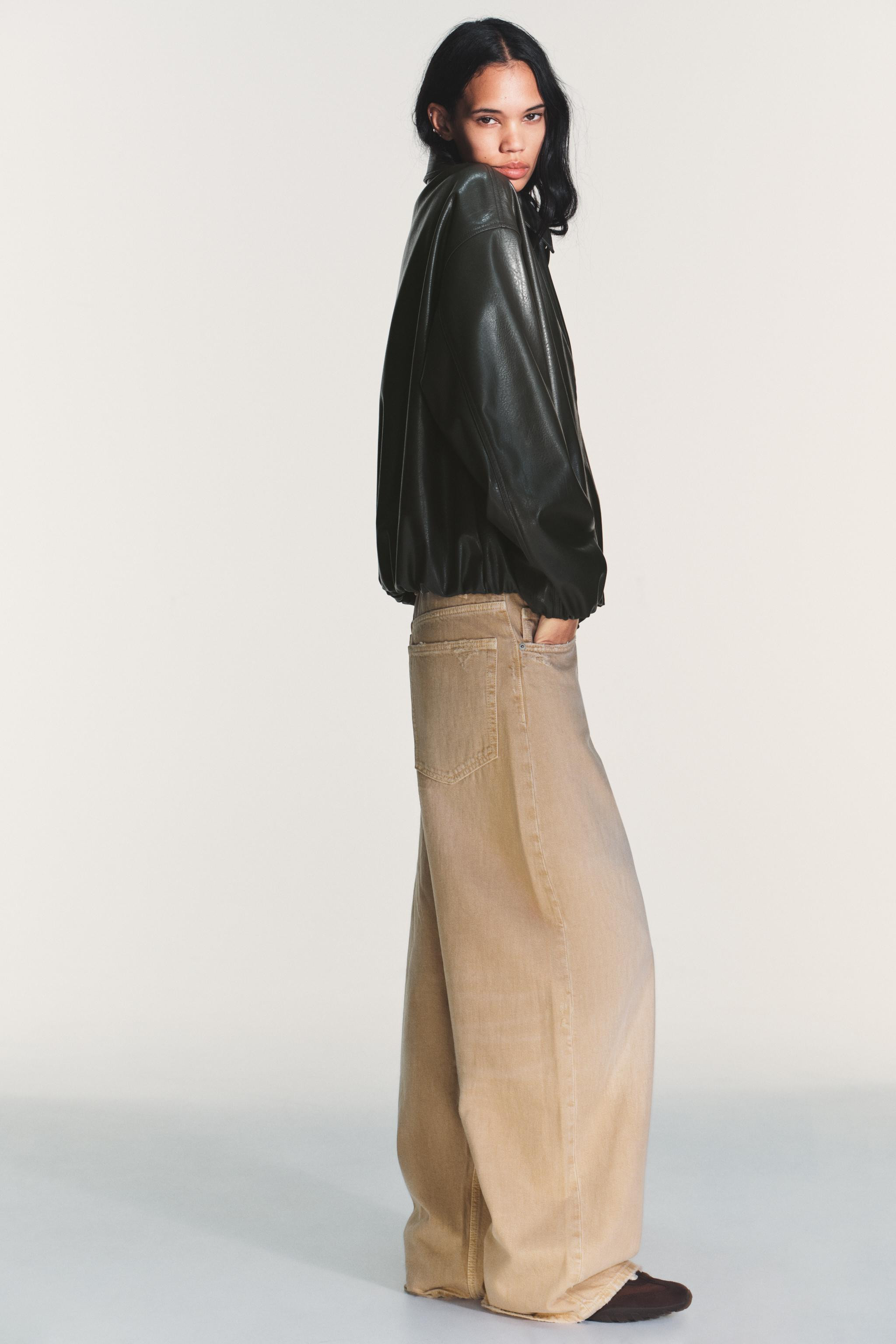 FAUX LEATHER JACKET WITH ELASTICATED DETAILS | Zara US