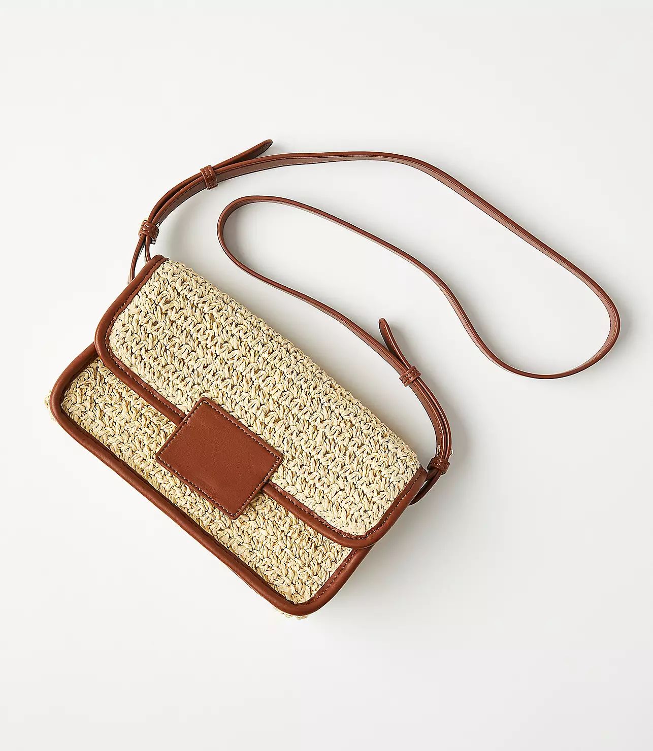 Raffia Crossbody Bag | LOFT