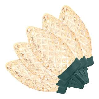 100L Warm White Faceted Christmas C9 LED String Lights | The Home Depot