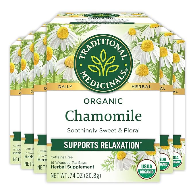 Traditional Medicinals Tea, Organic Chamomile, Calming, Calms Your Nerves, Supports Healthy Diges... | Amazon (US)