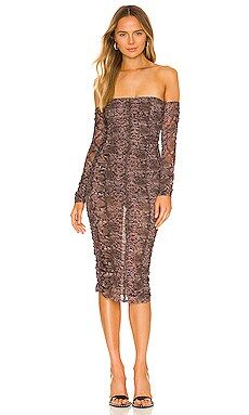 h:ours Zarayah Midi Dress in Acid Snake from Revolve.com | Revolve Clothing (Global)