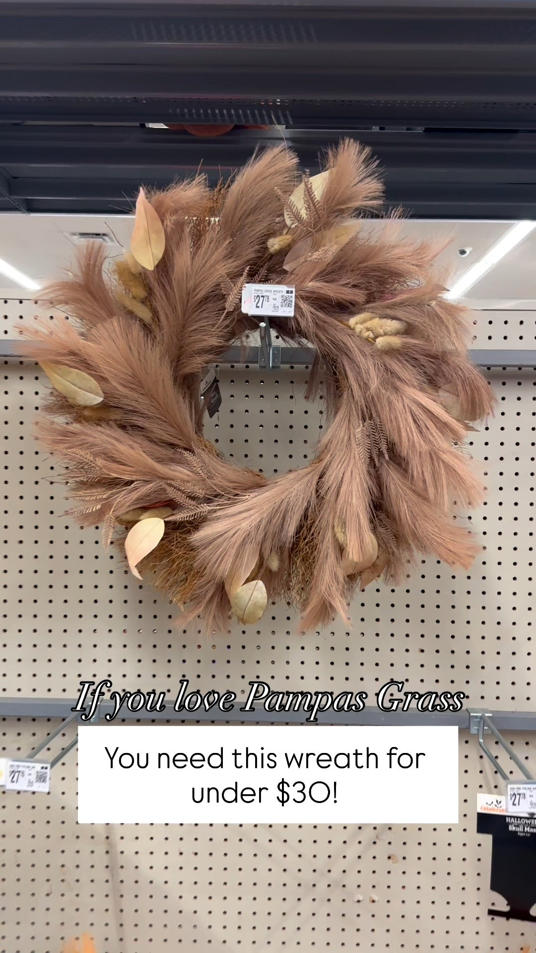 Walmart has this beautiful pampas grass wreath for under $30!! 🌾🌾🌾 

#fallwreath #falldecor #pampasgrass 

#LTKFindsUnder50 #LTKFallSale #LTKSeasonal
