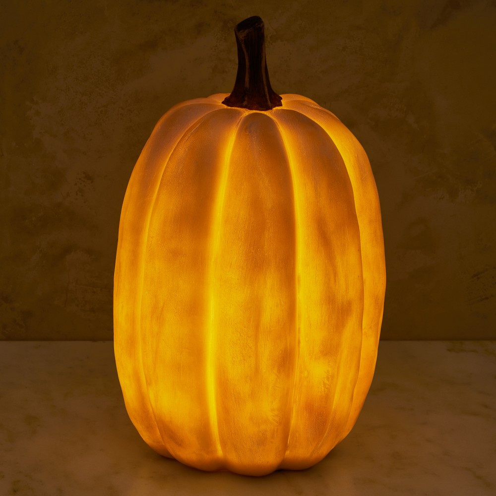 Outdoor Pre-Lit Faux Pumpkins | Williams-Sonoma