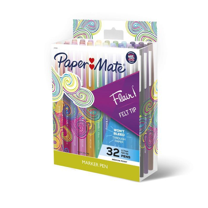 Paper Mate 32pk Marker Pens Flair Medium Tip .7mm Multicolor | Target