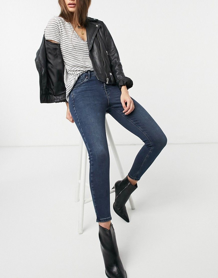 Topshop - Jamie - Jeans skinny blu nero | ASOS (Global)