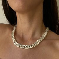 Thick Chunky Silver Link Chain Necklace | Etsy (US)