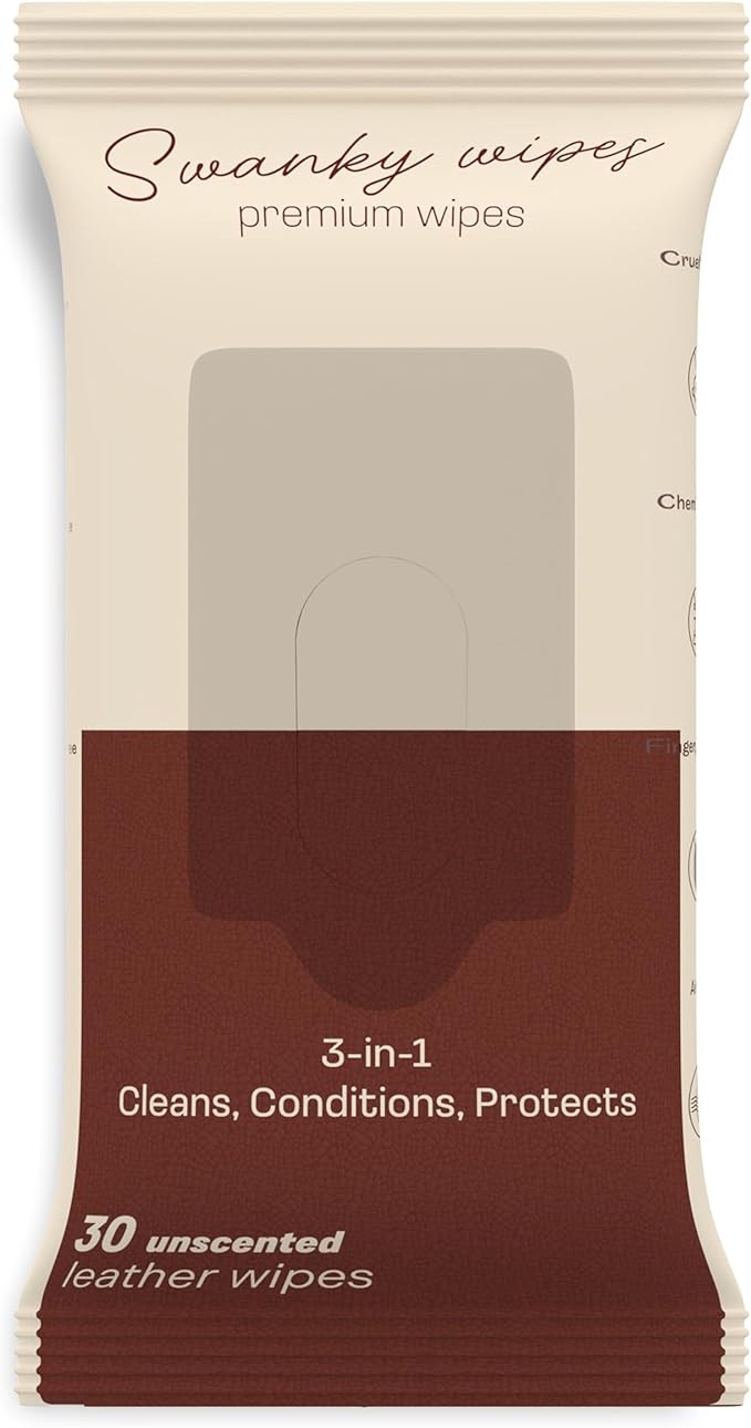 Swanky Leather Wipes - Leather Cleaner and Conditioner for Purses, Shoes, Furniture Polish & Car ... | Amazon (US)