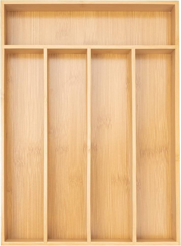 Silverware Organizer Kitchen Drawer Organizer Utensil Organizer Bamboo Silverware Holder Cutlery ... | Amazon (US)