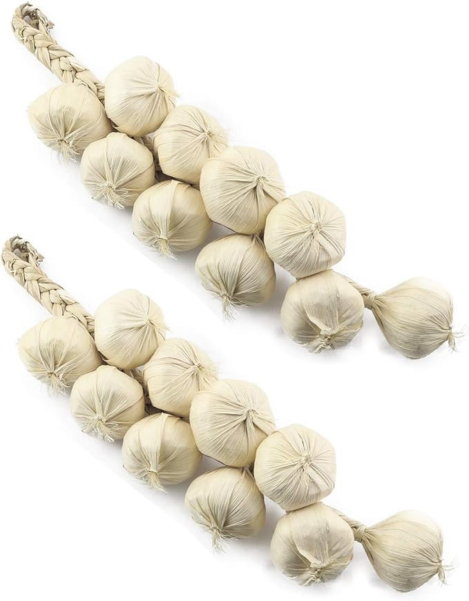 Artificial Garlic String 2PCS Lifelike Fake White Garlic Hanging String Foam Vegetables Kitchen D... | Amazon (US)