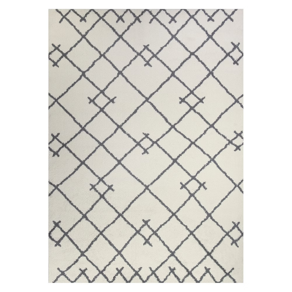 7'X10' Kenya Fleece Tribal Design Tufted Area Rugs Cream - Project 62 , Size: 7'X10', Ivory | Target