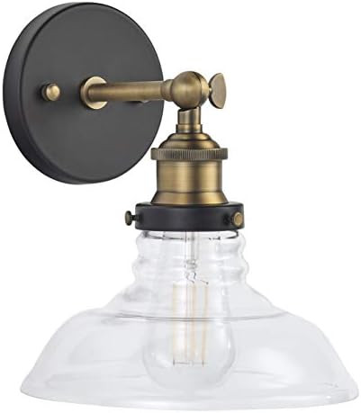 Lucera LED Industrial Wall Sconce - Antique Brass Light Fixture - Linea di Liara LL-WL431-AB | Amazon (US)