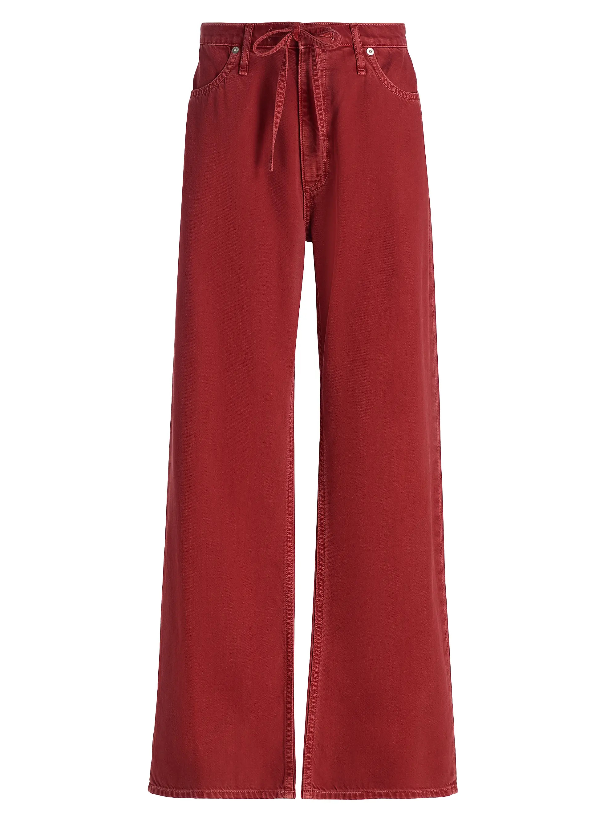rag & bone Featherweight Phoebe Drawstring Wide-Leg Jeans | Saks Fifth Avenue | Saks Fifth Avenue