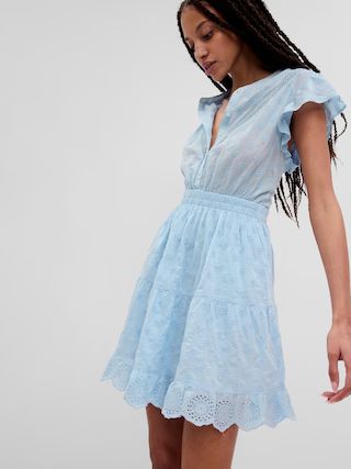 Flutter Sleeve Lace Mini Dress | Gap (US)