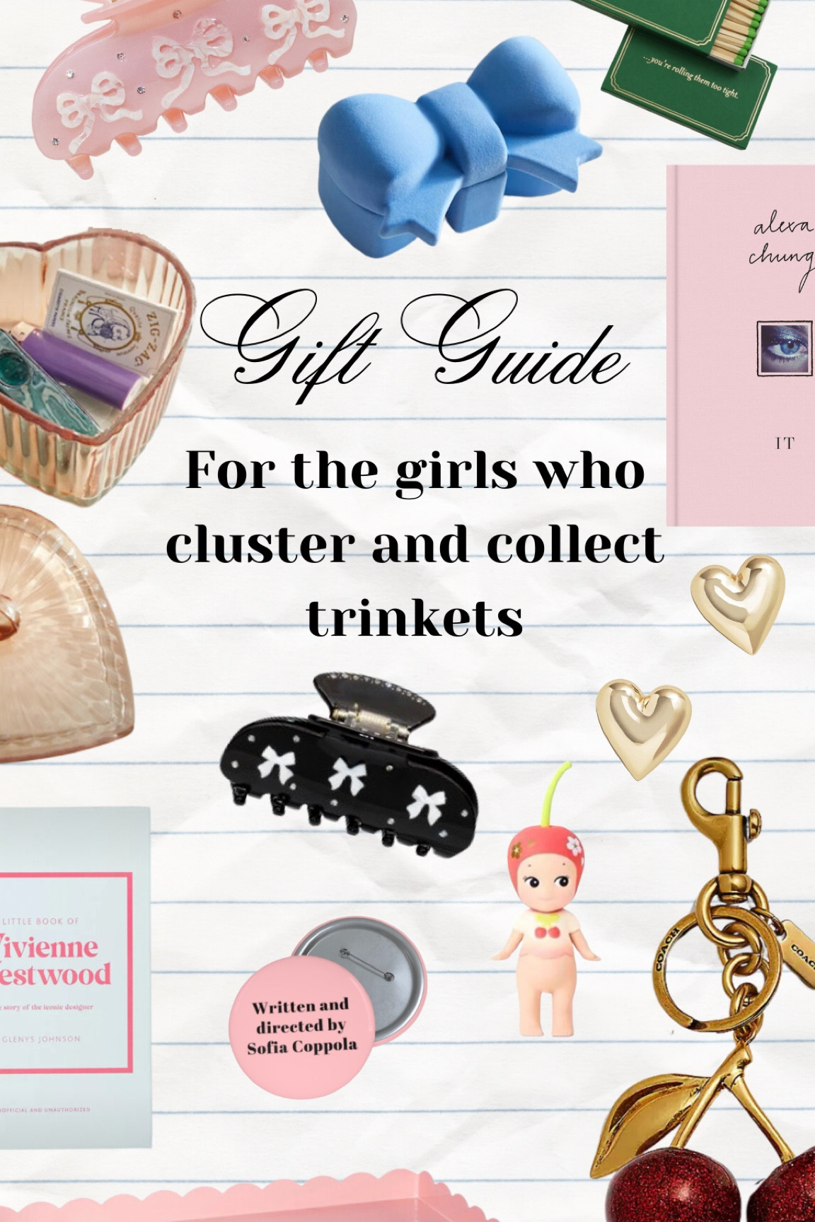 Gift and stocking stuffer guide for the girls in your life who love to cluster and collect trinkets 

Sofia Coppola pin is from Alexa Fishman Design (not able to link)

#LTKHoliday #LTKfindsunder50 #LTKGiftGuide
