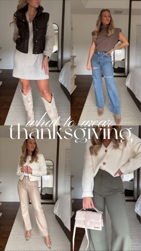 What to Wear for Thanksgiving! 4 different looks

Thanksgiving outfit, November style, fall outfit, fall style, fall boots, November outfit, work outfit, casual outfit 

#LTKHoliday #LTKSeasonal #LTKstyletip