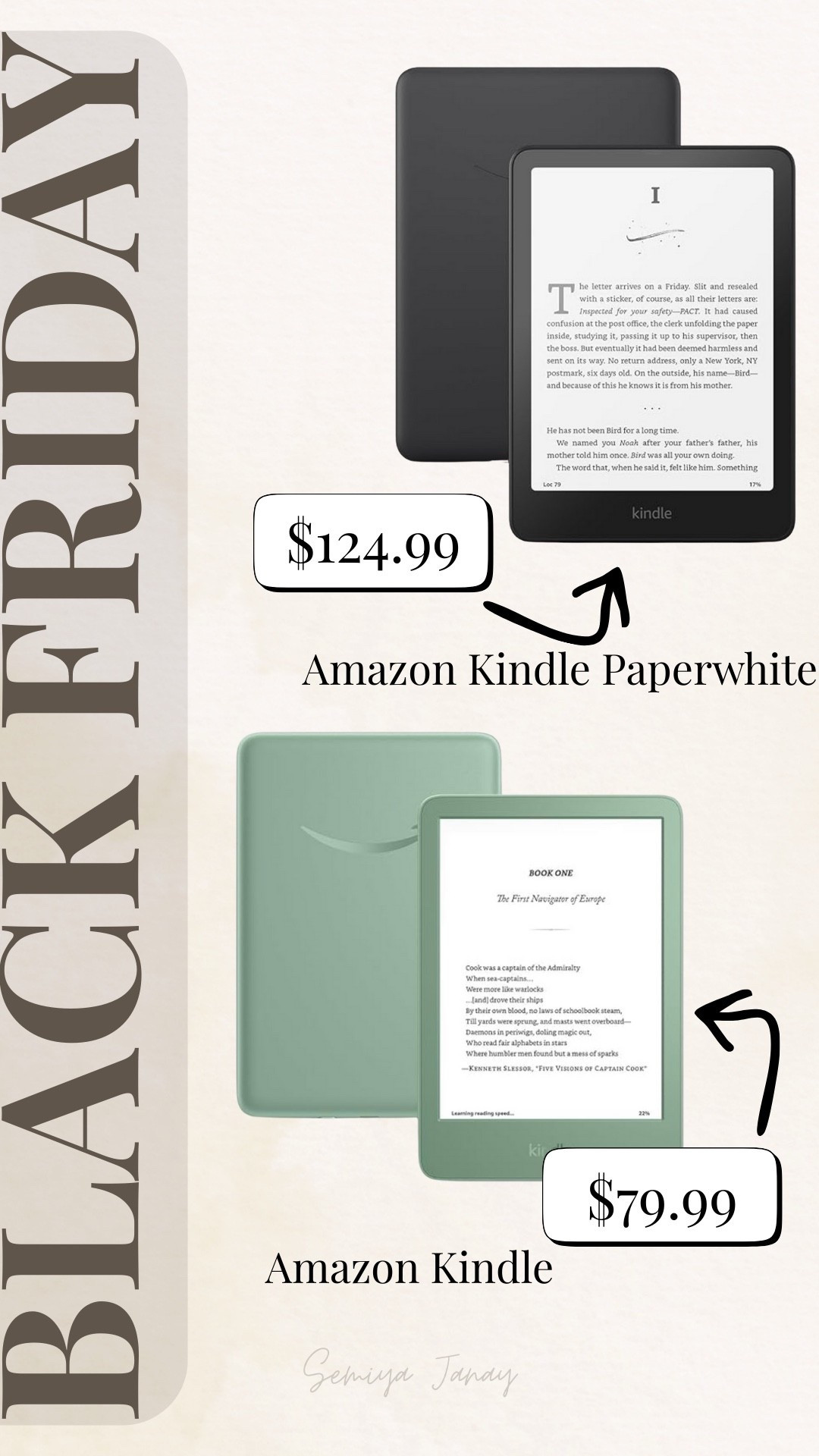 Amazon Kindle

Black Friday deals, prime day, prime deals, Christmas gifts, tablet, stocking stuffers 

#LTKGiftGuide #LTKHoliday #LTKSaleAlert