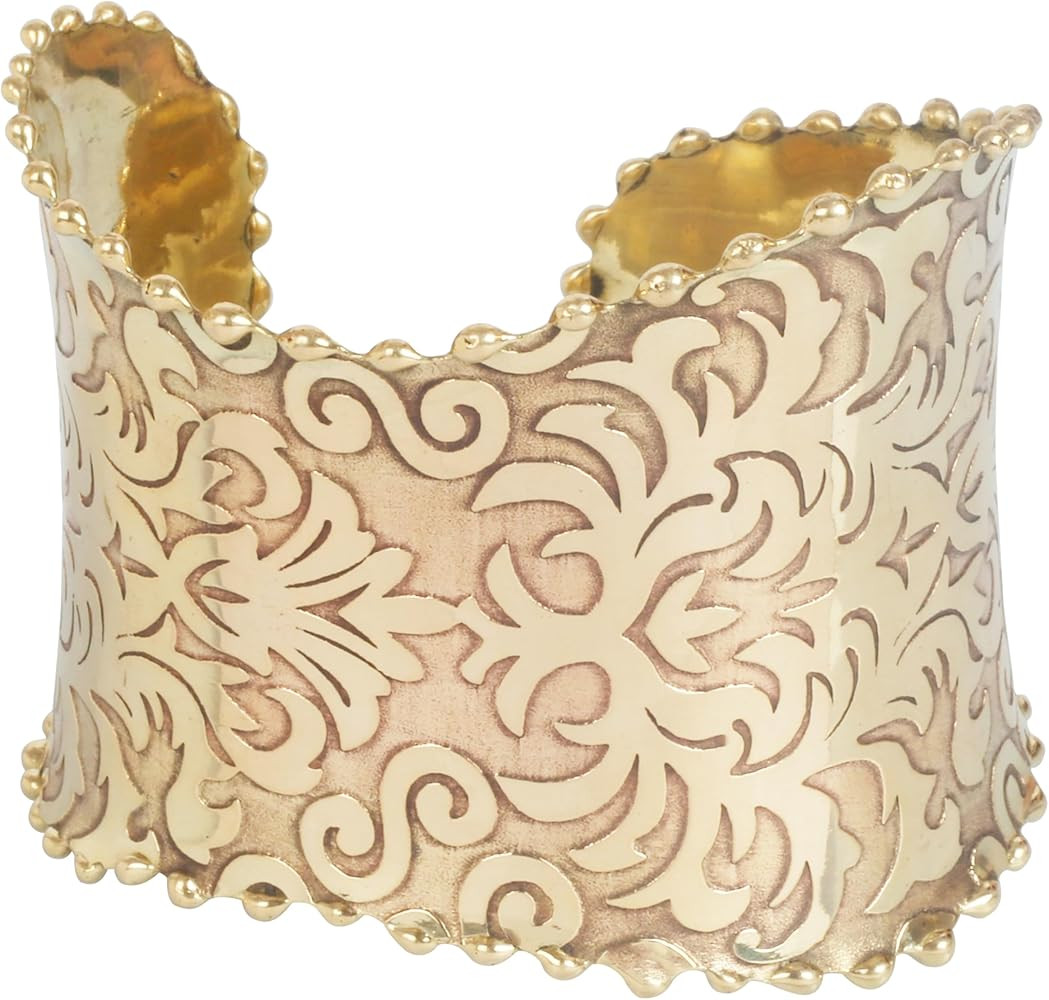 Touchstone Indian Bollywood Desire Brass Base Exotic Workmanship Free Size Cuff Bracelet in Antiq... | Amazon (US)