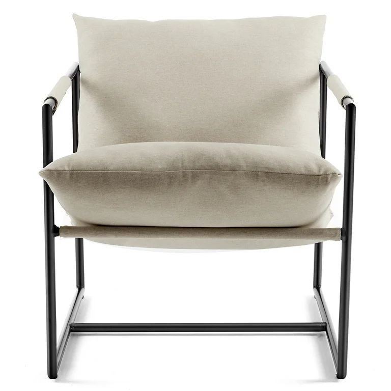 Unikome Basic Livingroom Sling Accent Arm Chair Morden Chair Metal Lounge Chair, Metal Framed Arm... | Walmart (US)