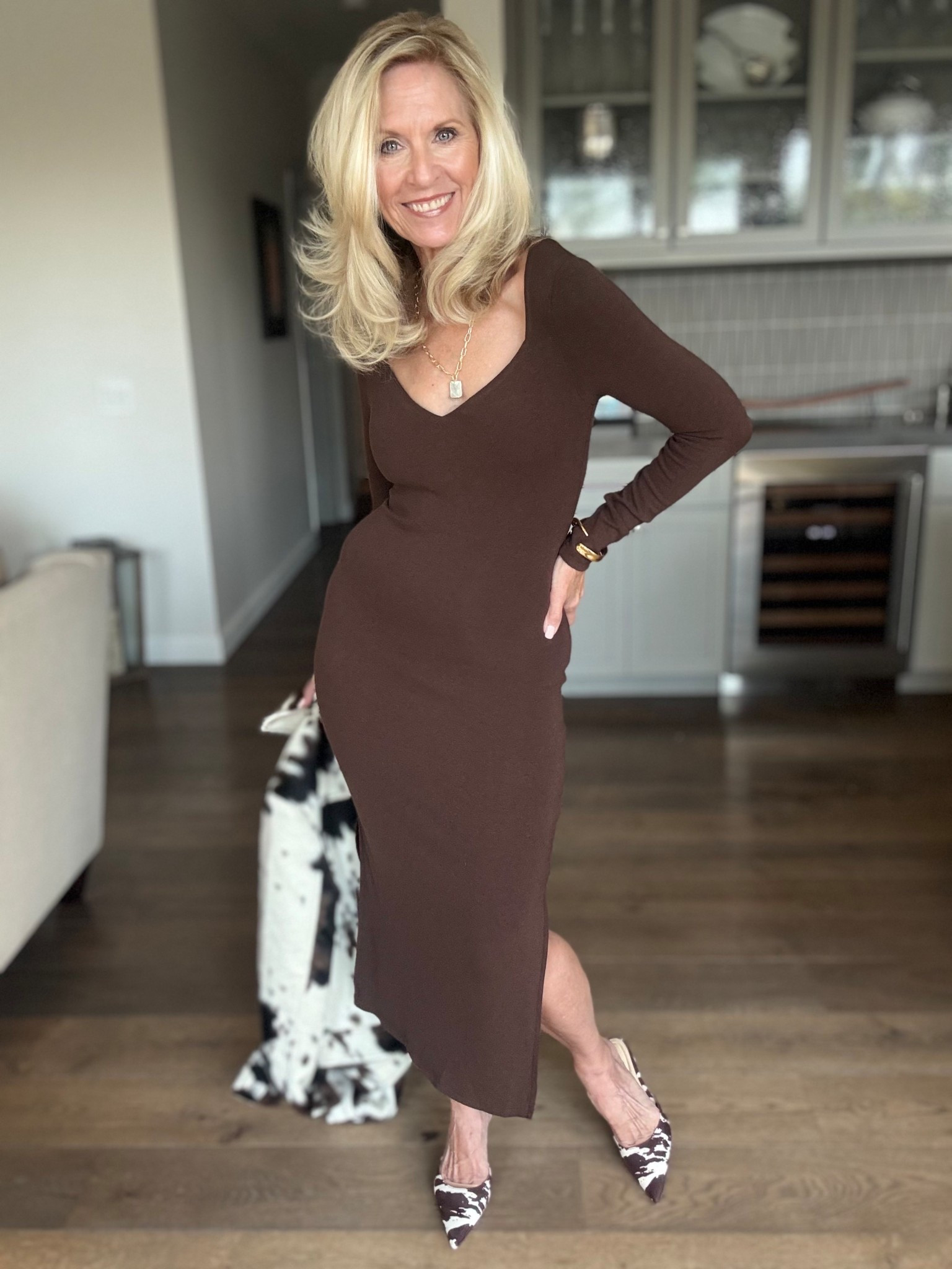 Every woman shines in her own way at every stage of her life.

You deserve to treat yourself this holiday. So, I have an idea for you…”Gift Yourself First” with this amazing dress by @ogl_move 
This will be a great dress for Thanksgiving and beyond!

This knit dress has plenty of stretch and it has a built in bra!! Thank you very much! 

This gorgeous sweetheart neckline is so flattering and I love the slit down one side.

Their knits keep you moving and so stylish. Keep “Crushing the holidays at 50+”

Black Friday Sale going on now.

Save this post for your Thanksgiving Day Looks!

Follow me for more 50+ holiday style inspiration.

#LTKCyberWeek #LTKOver40