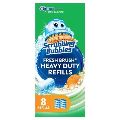 Scrubbing Bubbles Fresh Brush Toilet Cleaning System Citrus Scent Refill - 8ct | Target