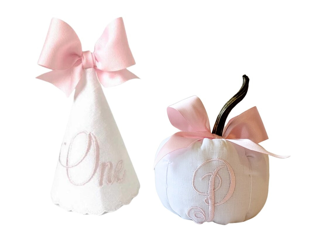 Blush One Keepsake Birthday Party Hat and Pumpkin Set - Etsy | Etsy (US)